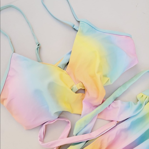 Women's Wrap Front High Waisted Bikini Set Two Pieces Bathing Suit Size XL - Picture 4 of 8